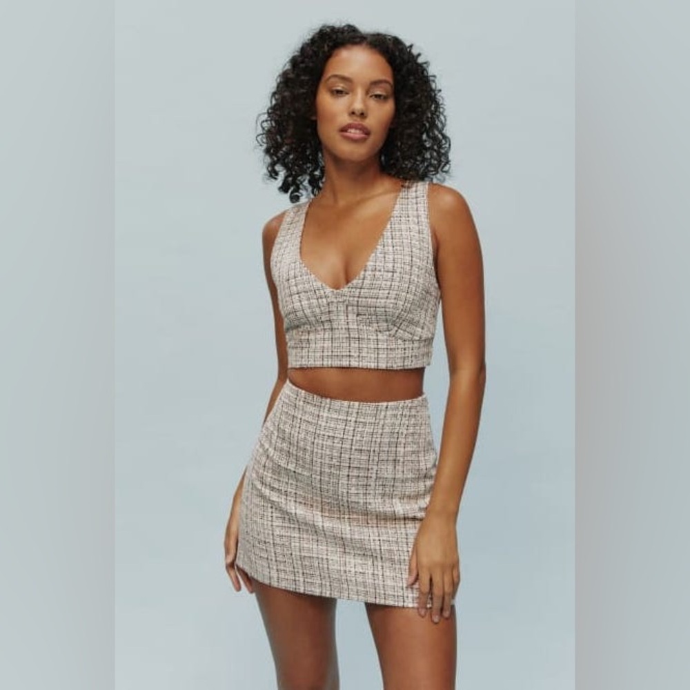 Reformation Tweed Skirt Set NWT